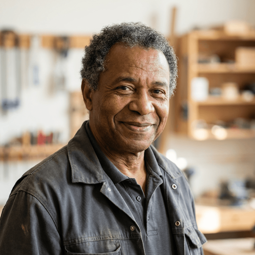 Male homeowner in his late 50s, White, straightforward practical appearance typical of South Side Chicago homeowner